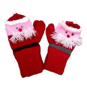 His & Hers Santa Claus Mitts - vintage & handmade!